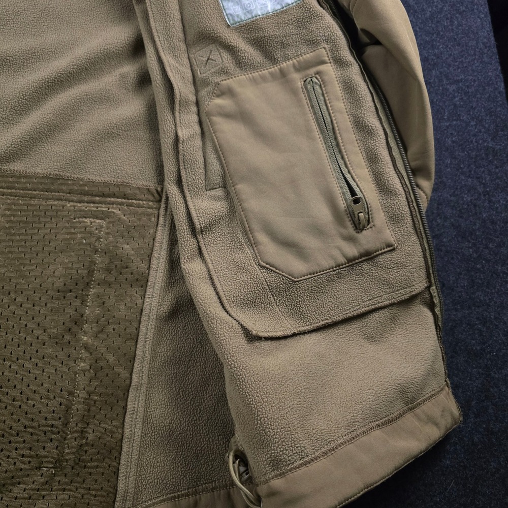 Rothco Tactical Hooded Soft Shell Jacket Coyote Brown Fleece Military Men's XL - Picture 13 of 16